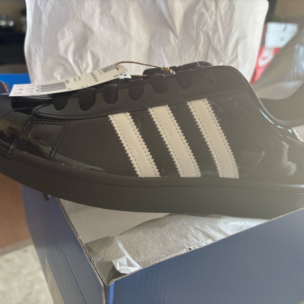 adidas Black and White Athletic Shoes